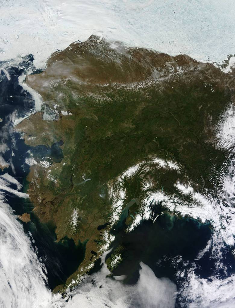 Rare Clear View of Alaska