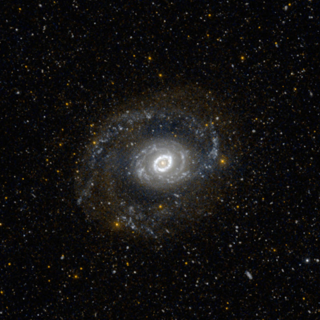  Messier 94 galaxy, also known as NGC 4736, in ultraviolet light.