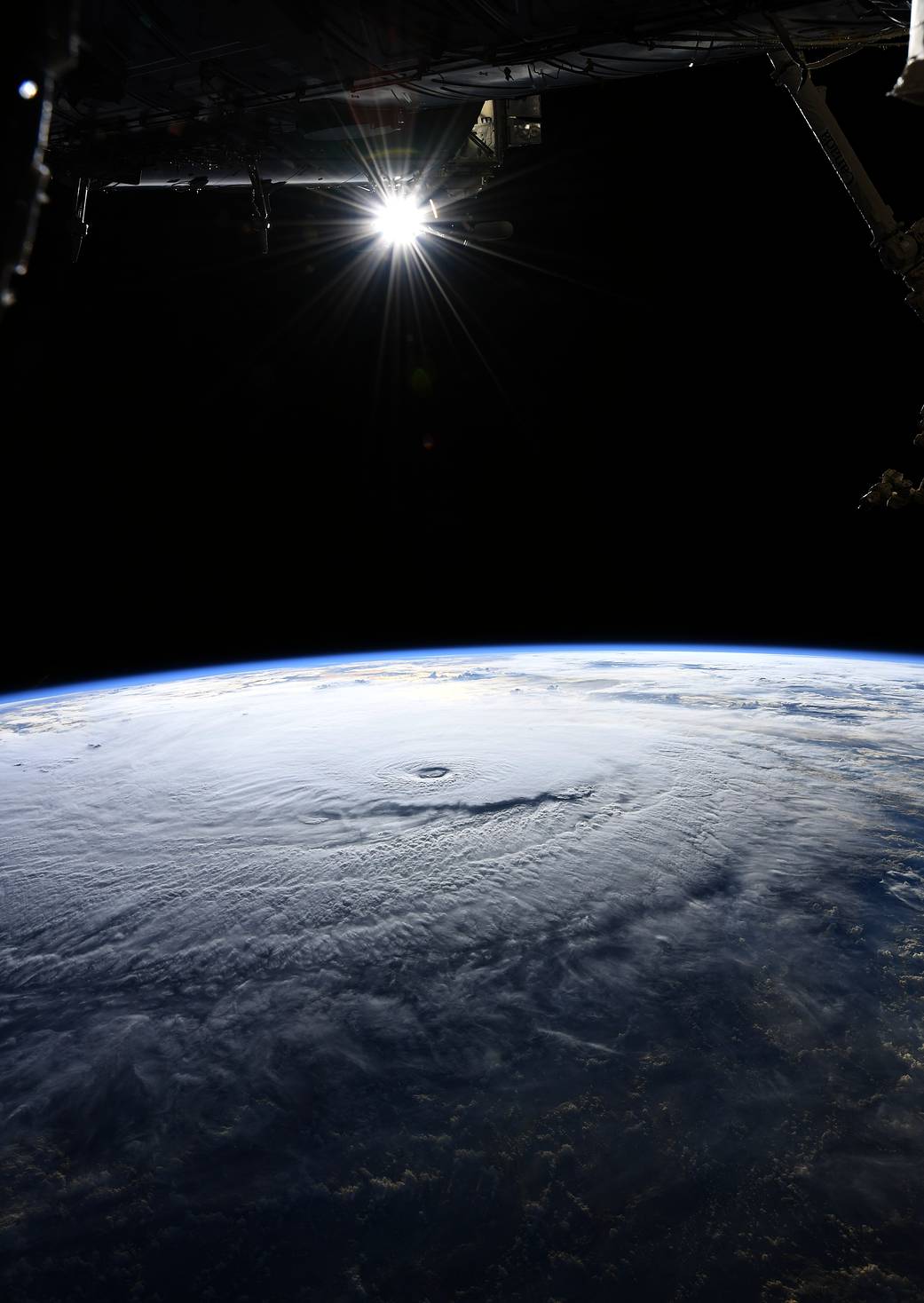 Hurricane viewed from space station