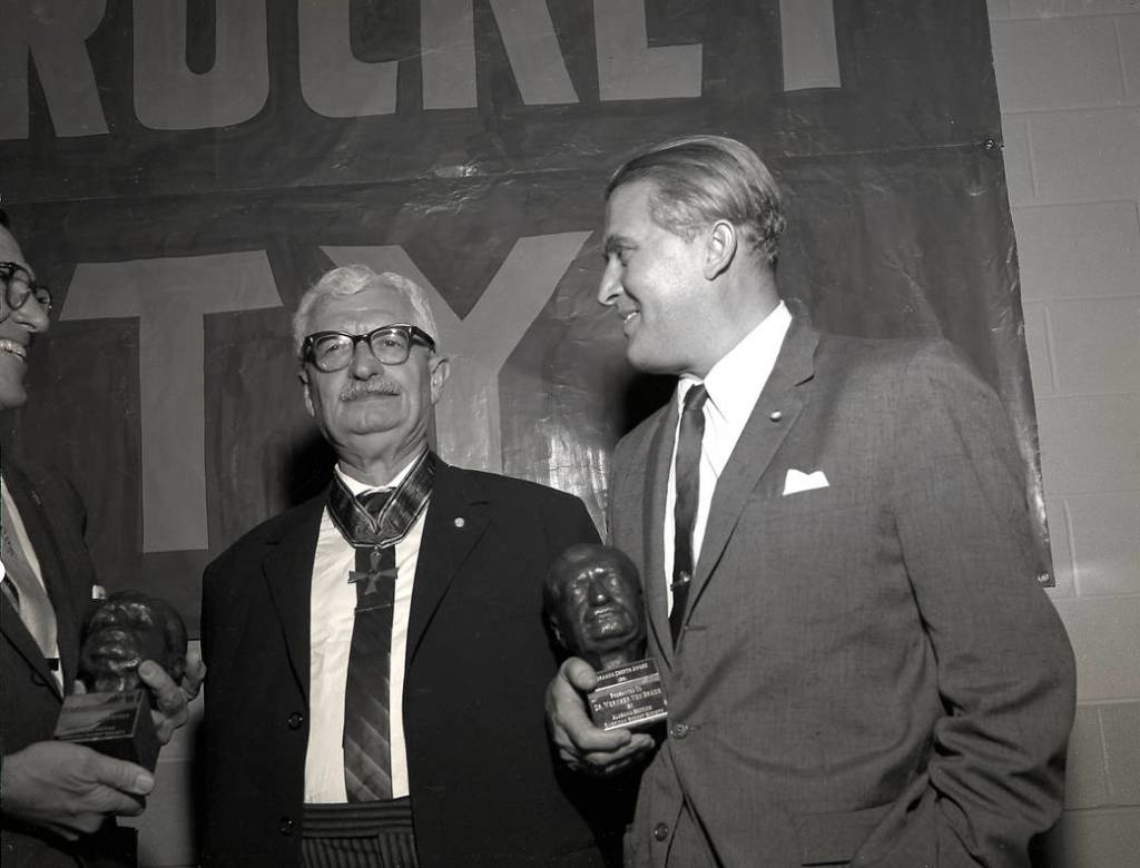 Professor Oberth and Dr. von Braun at American Rocket Society Banquet October 19, 1961