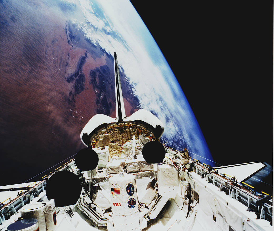 The Space Shuttle Atlantis carried the Atmospheric Laboratory for Applications and Science (ATLAS-1) module in its cargo bay in 