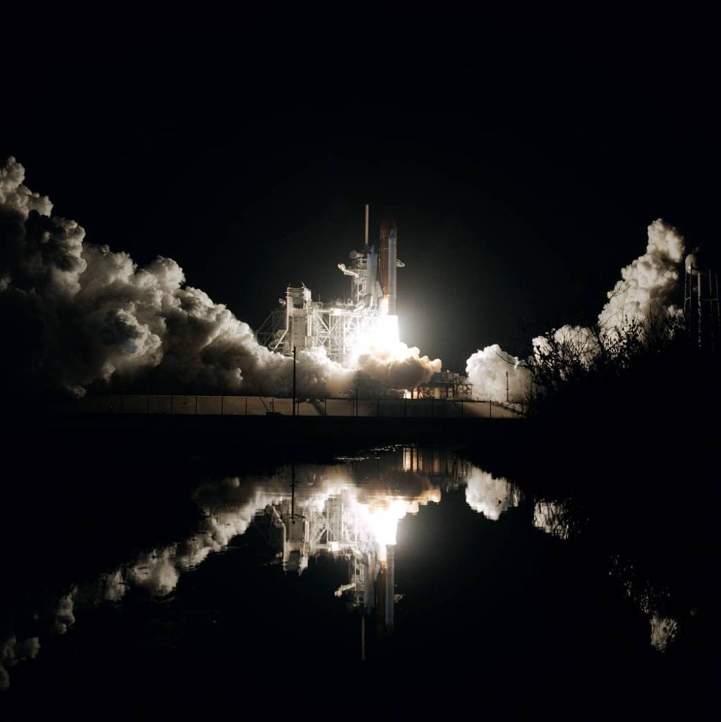 Jan. 12, 1986 Early Morning Space Shuttle Launch