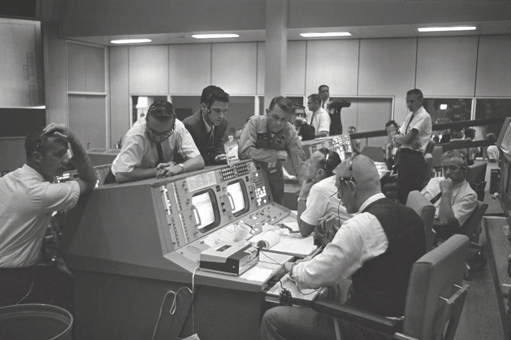 Kranz on Console During Gemini V Flight