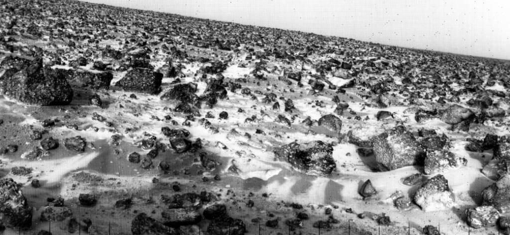 Viking Lander Image of Ice on Mars
