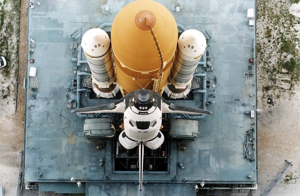 Shuttle Atlantis viewed from above