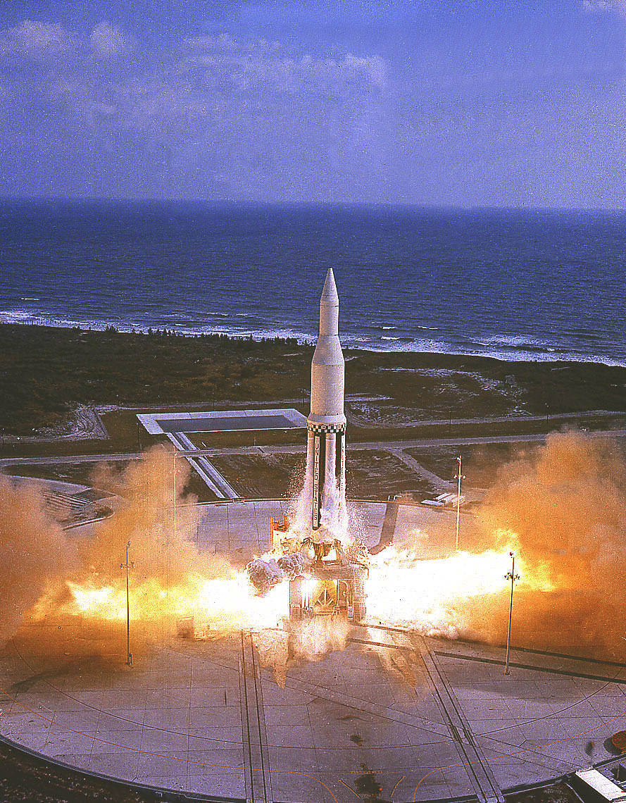 Saturn rocket launch