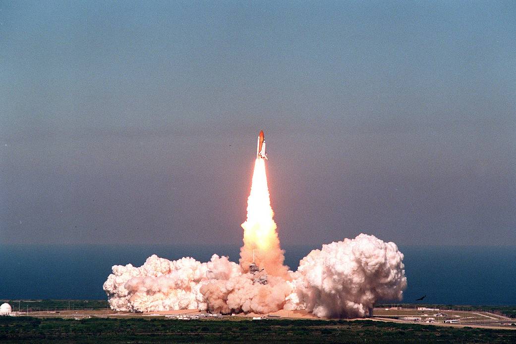 Launch of space shuttle