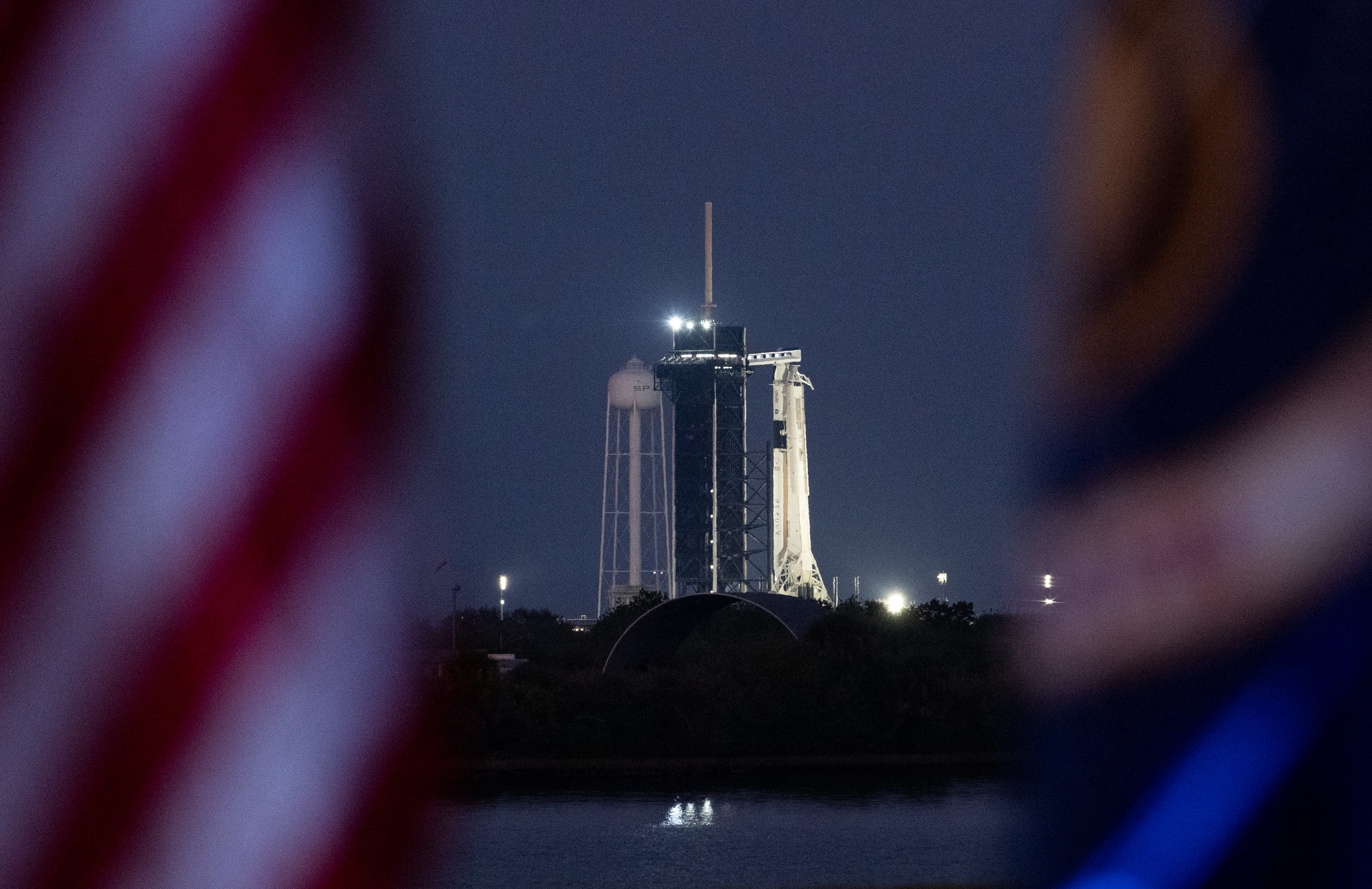 NASA's SpaceX Crew-6 rocket and spacecraft at Kennedy Space Center