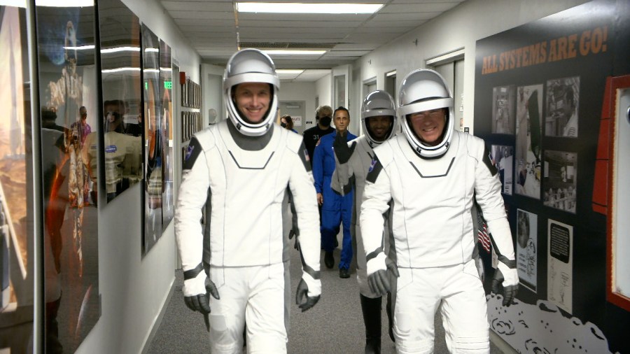 NASA's SpaceX Crew-6 crew members during walkout