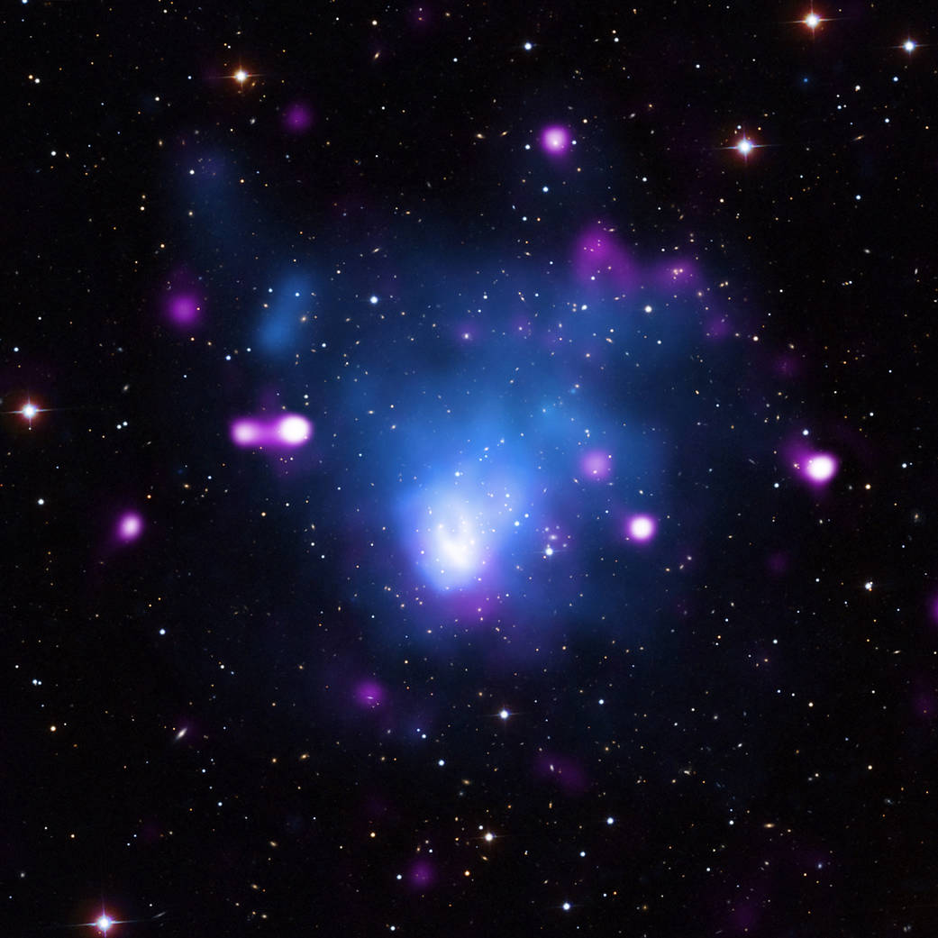Merging galaxy clusters Abell 665.
