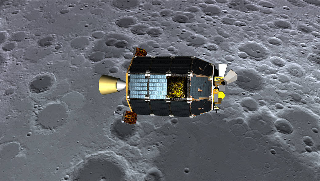 LADEE Above the Lunar Surface Artist's Concept