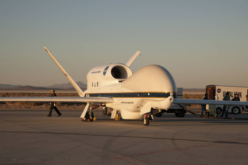 NASA's Global Hawk being prepared for deployment to Florida to study Hurricane Matthew. 