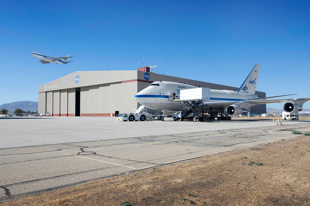 Pratt and Whitney Canada’s 747SP testbed departs NASA Armstrong Flight Research Center