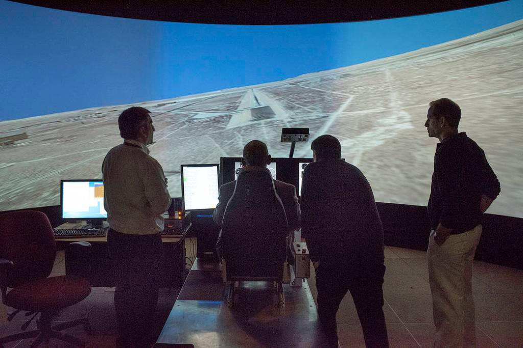 NASA Administrator flies the X-57 Simulator