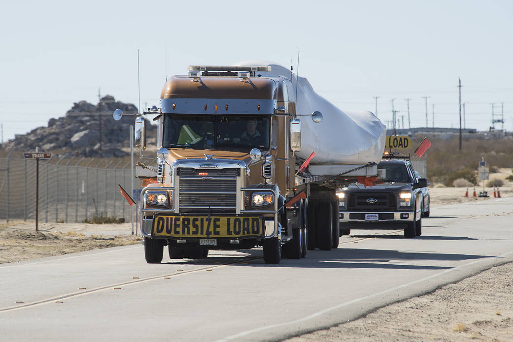 Sierra Nevada Corporation's Dream Chaser arrived at NASA's Armstrong Flight Research Center on Wednesday, January 25, 2017. 