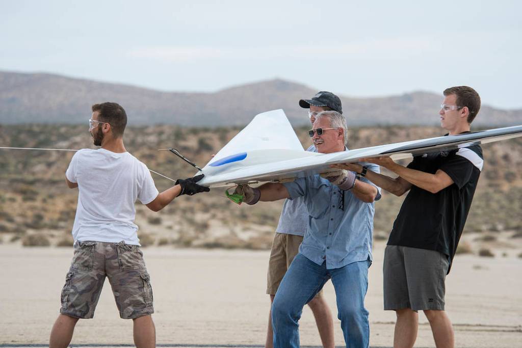 Prandtl-D 3C Subscale Glider Ready for Takeoff