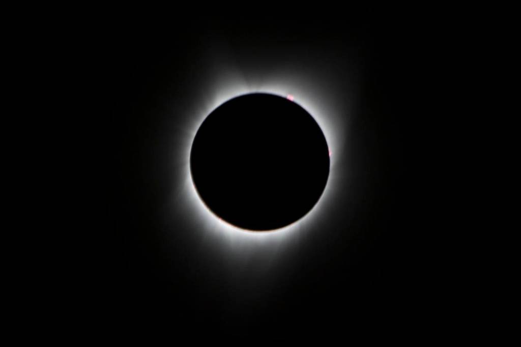 Crown of White Flares, 2017 Total Solar Eclipse