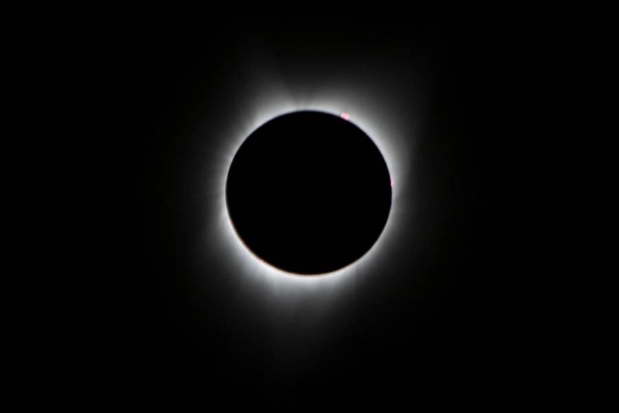 Crown of White Flares, 2017 Total Solar Eclipse