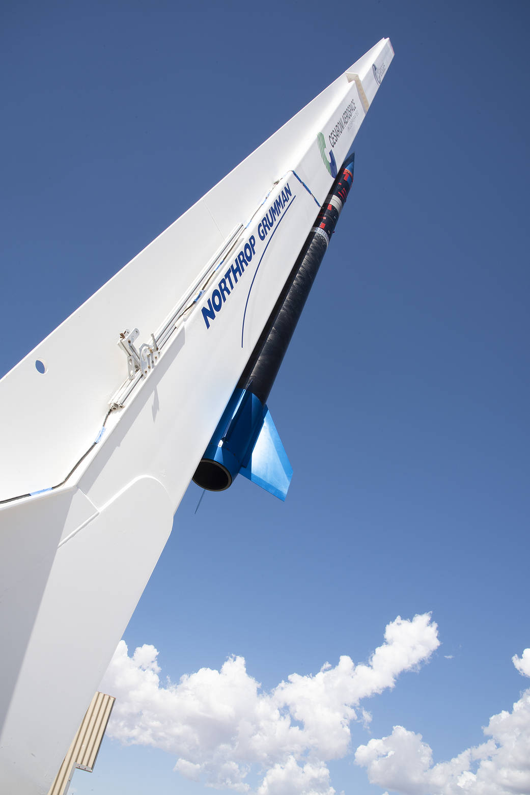 UP Aerospace’s rocket poised to launch at Spaceport America in New Mexico.