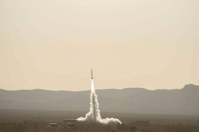 UP Aerospace SpaceLoft rocket launched into space Sept 12, 2018 from Spaceport America in New Mexico.