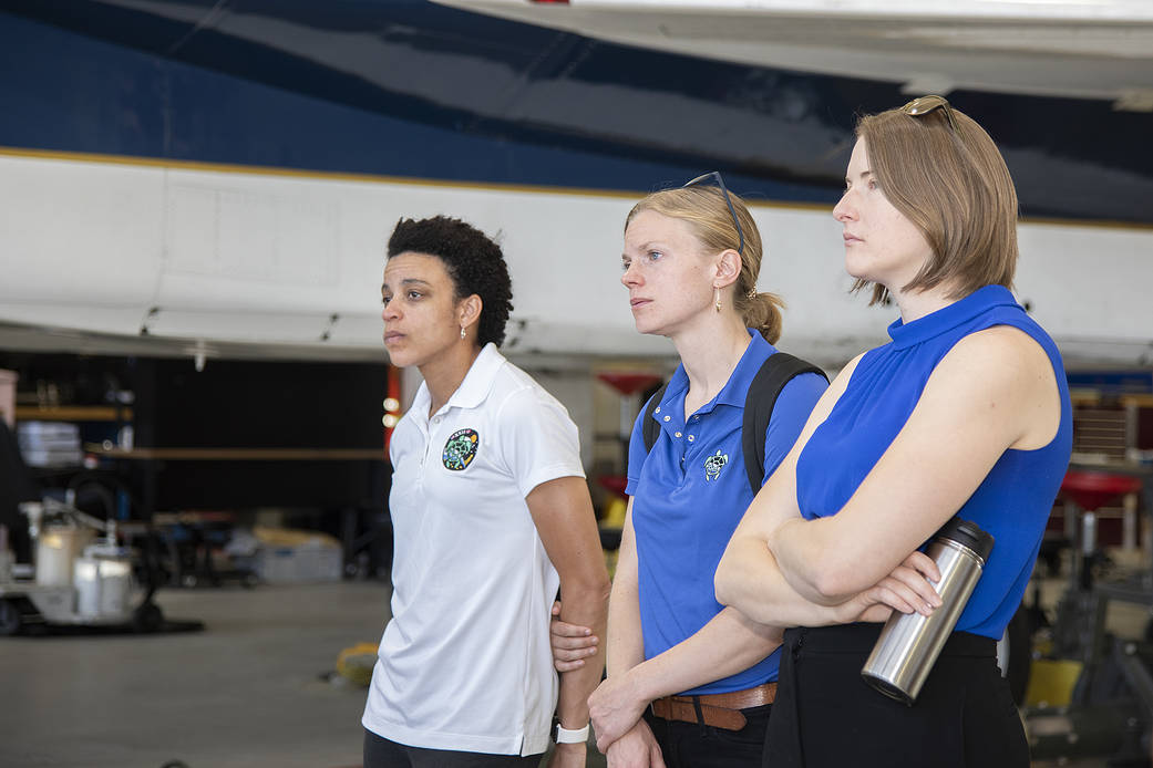 NASA’s 2017 astronaut candidates were briefed on the use of Armstrong's F-15 and F-18 aircraft for studying sonic booms.