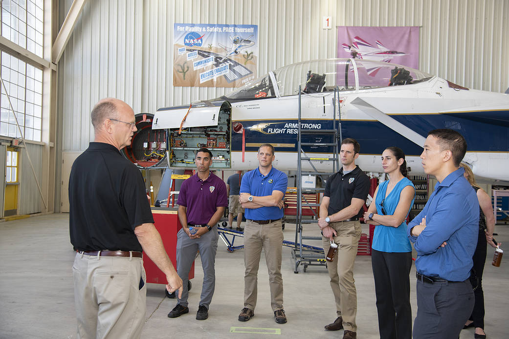 NASA’s 2017 astronaut candidates  toured aircraft hangar at Armstrong Flight Research Center, in Southern California. 