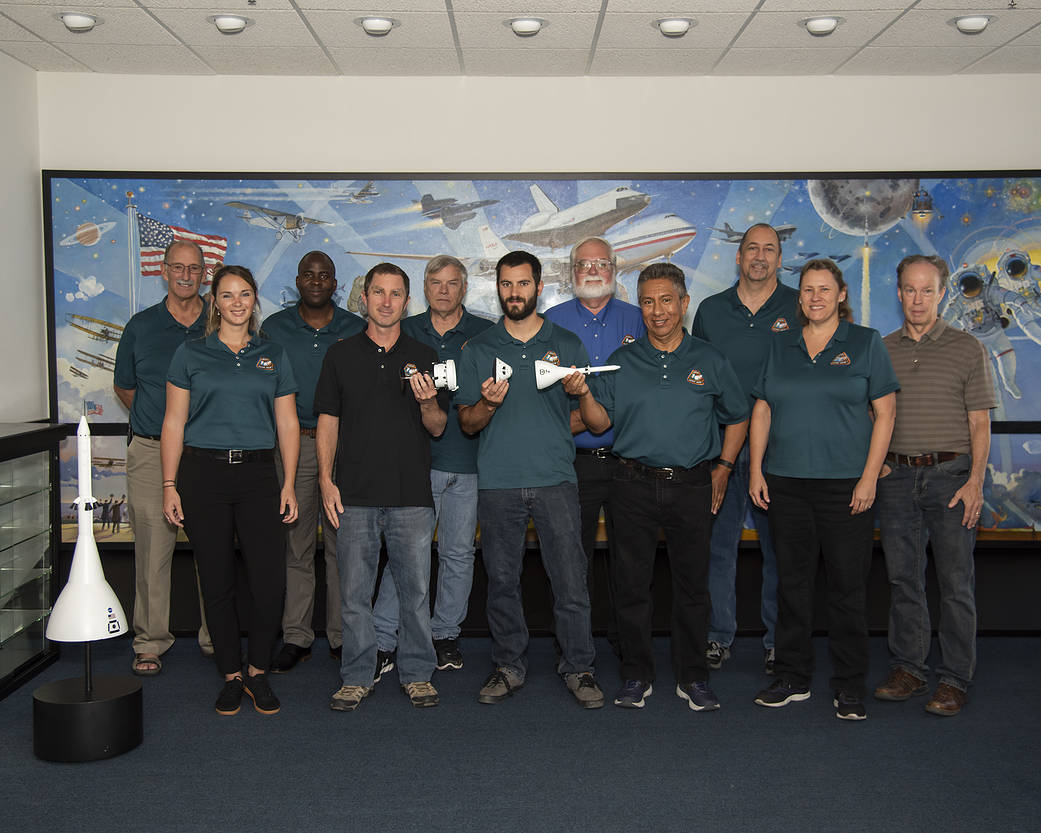 Members of the NASA Armstrong Flight Research Center Ascent Abort-2 management and engineering team.