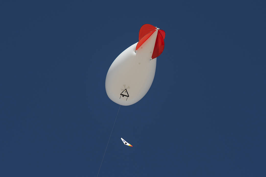The first of three Prandtl-M prototype aircraft was air launched Aug. 16, 2019, from an Aerostat blimp.