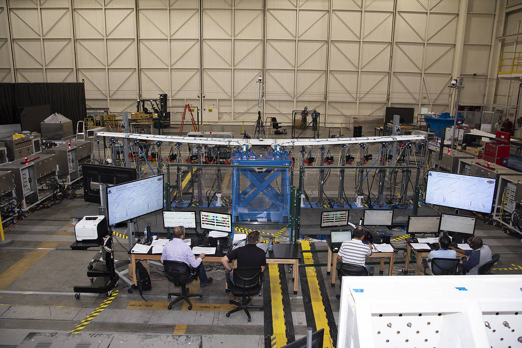 The X-57 distributed electric aircraft wing completed its testing at AFRC