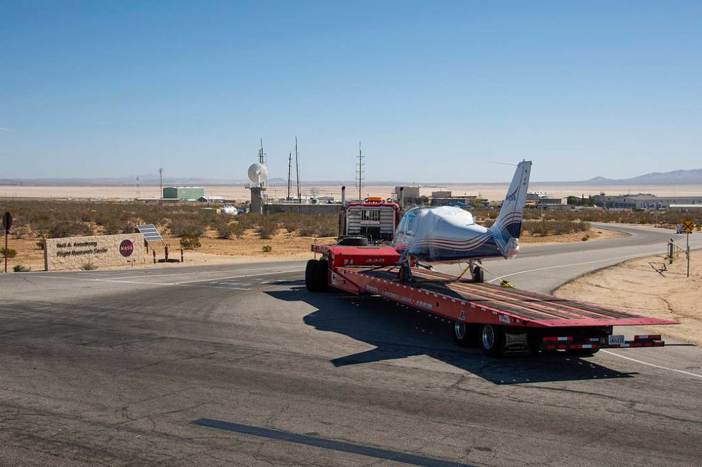 X-57 Mod II Vehicle Arrives at NASA Armstrong
