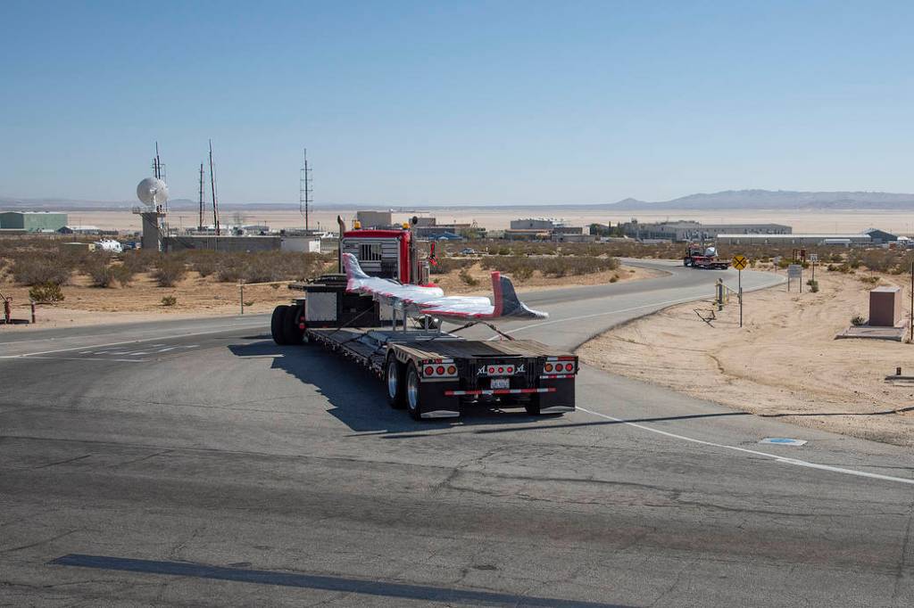 X-57 Mod II Vehicle Arrives at NASA Armstrong