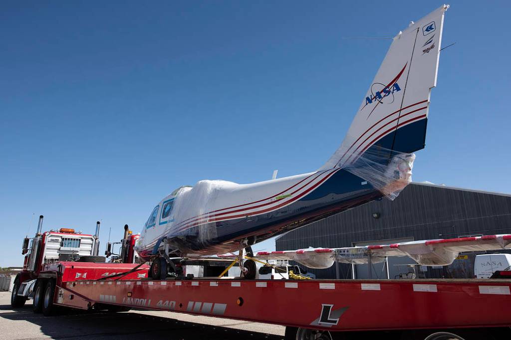 X-57 Mod II Vehicle Arrives at NASA Armstrong