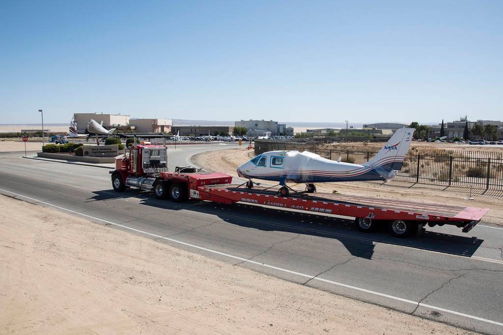 X-57 Mod II Vehicle Arrives at NASA Armstrong