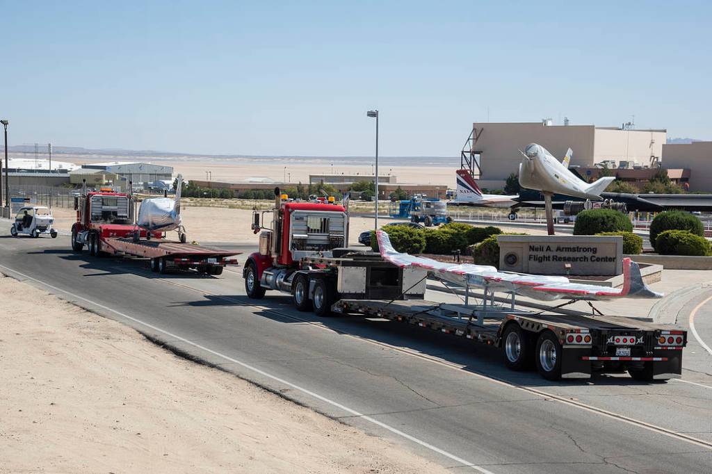 X-57 Mod II Vehicle Arrives at NASA Armstrong