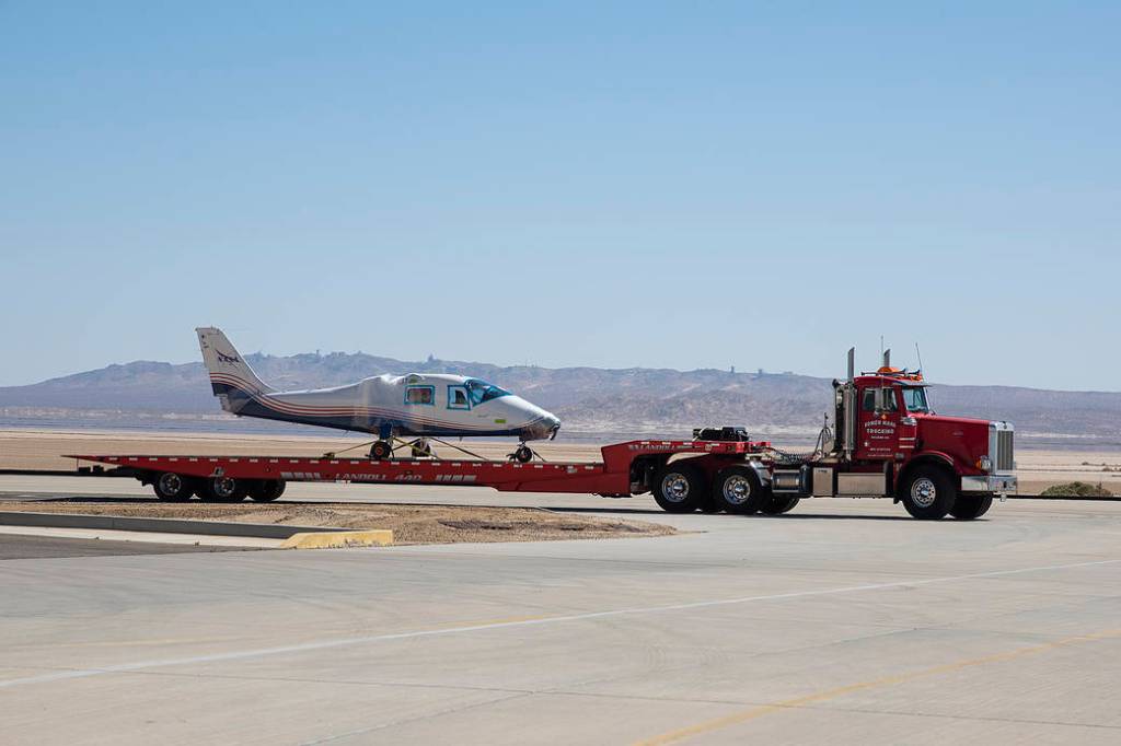 X-57 Mod II Vehicle Arrives at NASA Armstrong