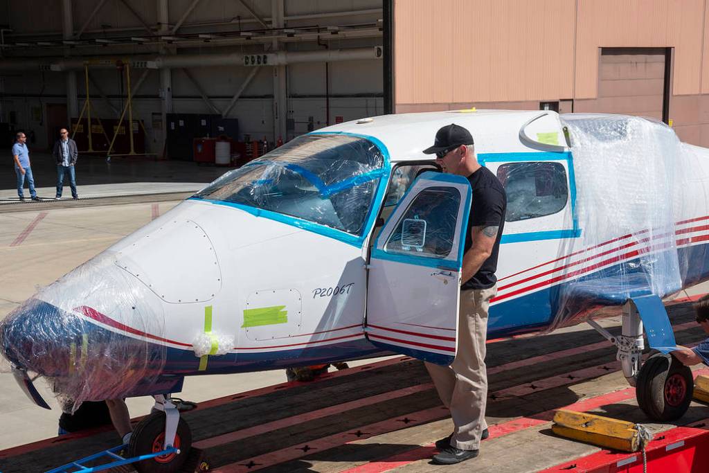 X-57 Mod II Vehicle Delivered to NASA Armstrong