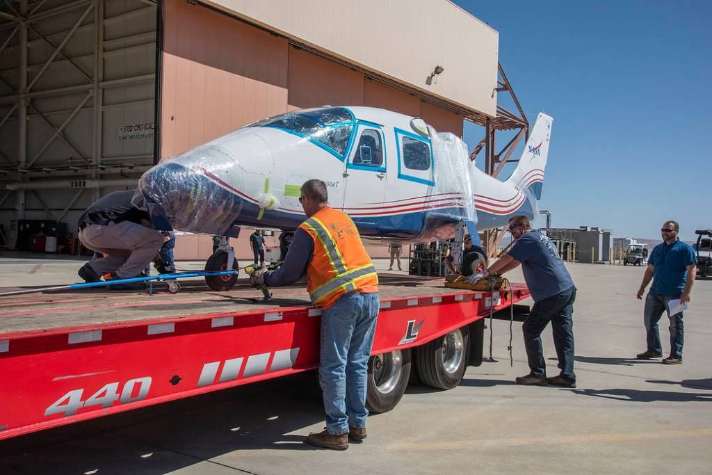 X-57 Mod II Vehicle Delivered to NASA Armstrong