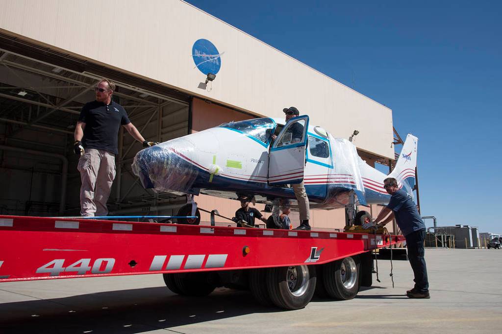 X-57 Mod II Vehicle Delivered to NASA Armstrong
