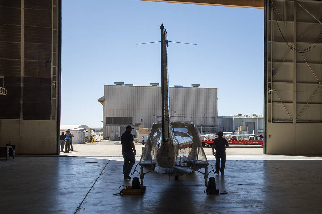NASA’s X-57 Maxwell, the agency’s first all-electric X-plane and first crewed X-planed in two decades, is delivered to AFRC.