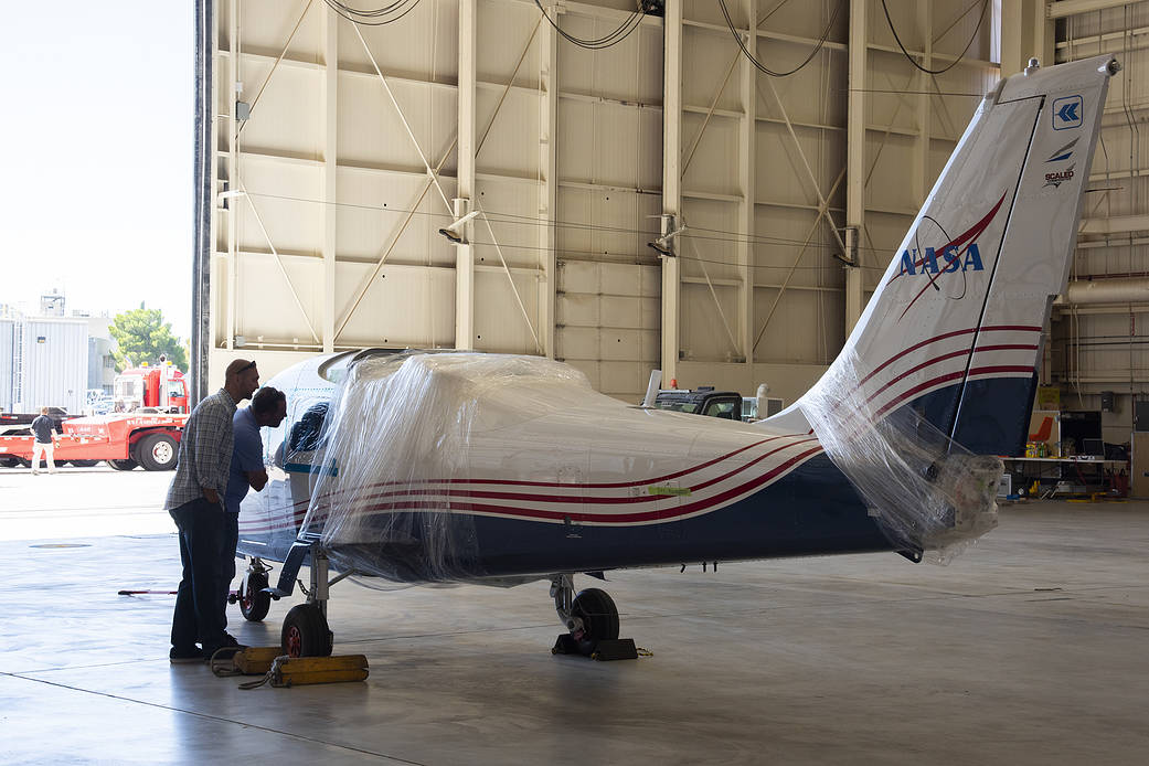 NASA’s X-57 Maxwell, the agency’s first all-electric X-plane and first crewed X-planed in two decades, is delivered to AFRC.