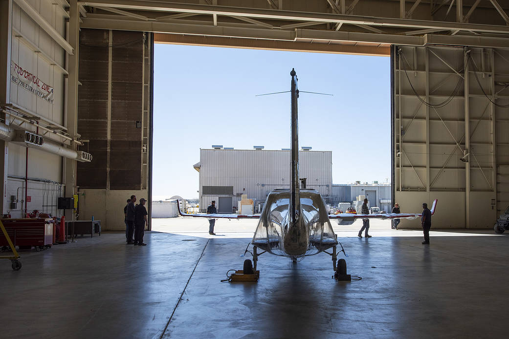 NASA’s X-57 Maxwell, the agency’s first all-electric X-plane and first crewed X-planed in two decades, is delivered to AFRC.