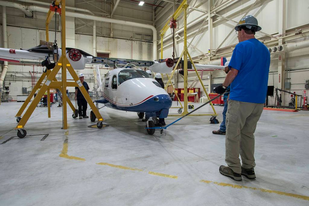X-57 Mod II Reassembly Begins at NASA Armstrong
