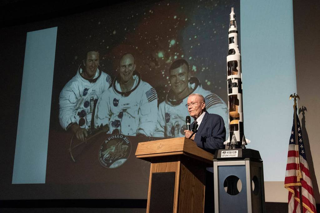 Apollo Astronaut Speaks at Edwards as Part of Apollo 50 Celebration