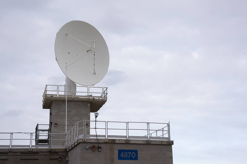 The communication antenna is used primarily for test flights to receive downlink flight data and video from test aircraft.
