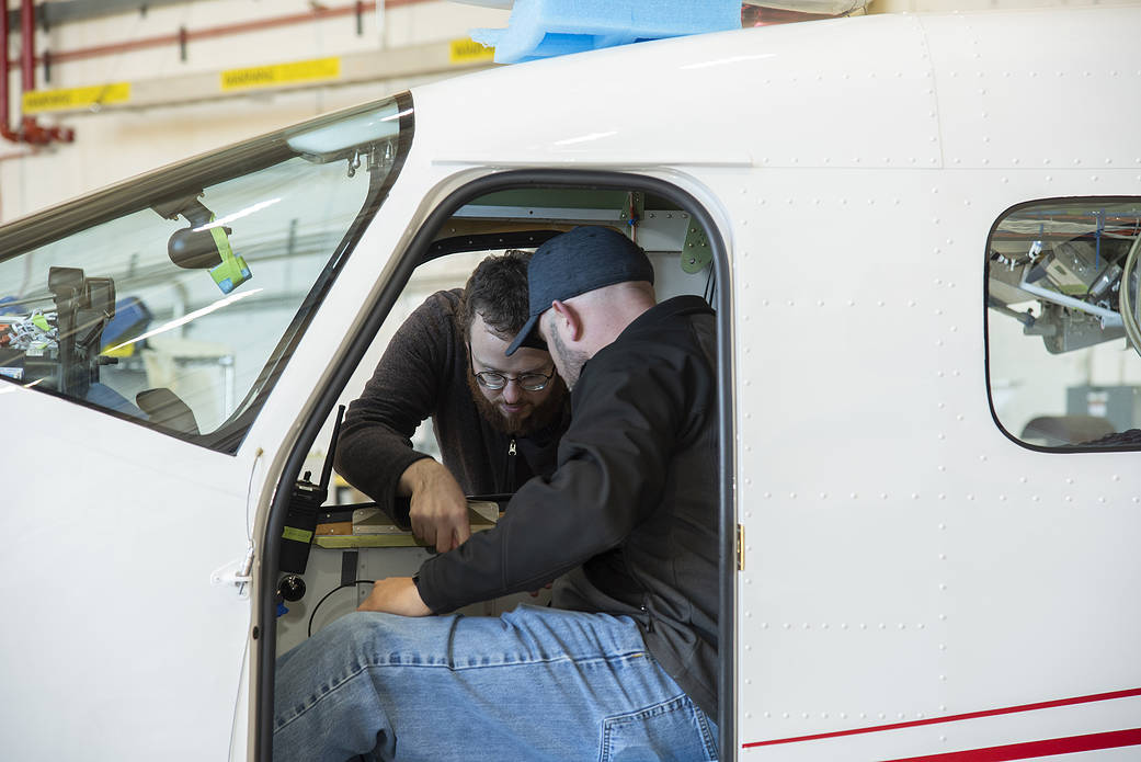Crew Prepares X-57 for Telemetry Testing