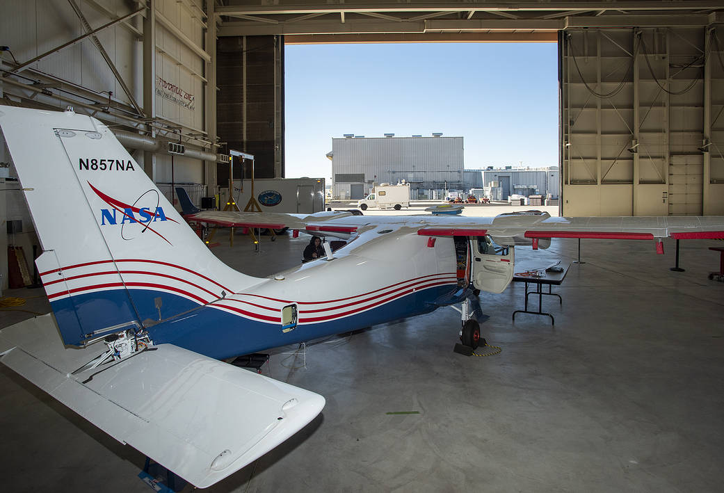 NASA engineers put the X-57 through its initial telemetry tests at AFRC.