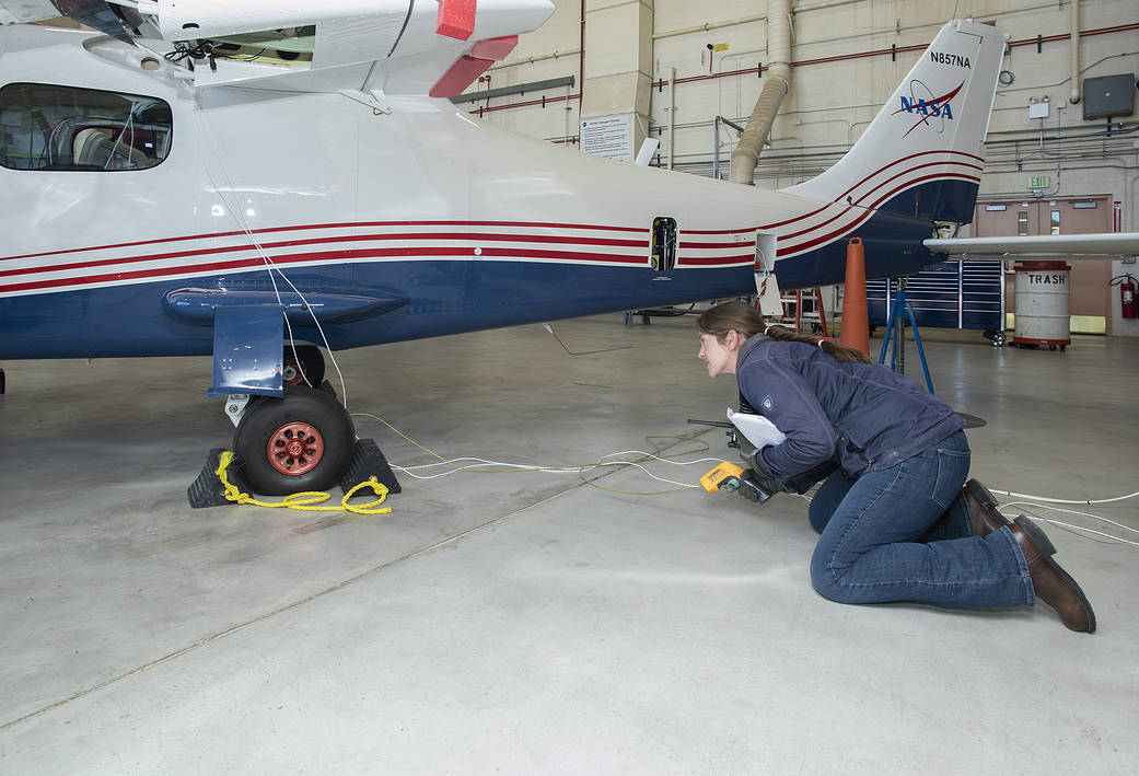 NASA engineers put the X-57 through its initial telemetry tests at AFRC.