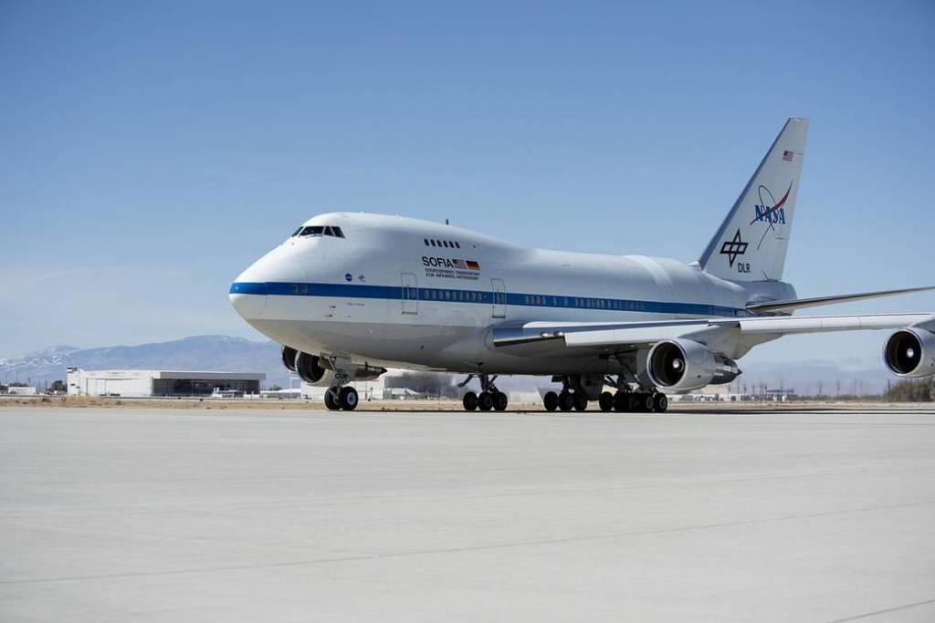 Landed airplane.