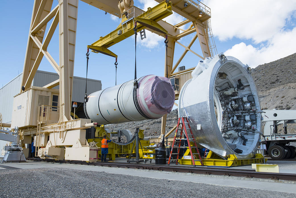 Final segment for a full-scale test version of SLS booster