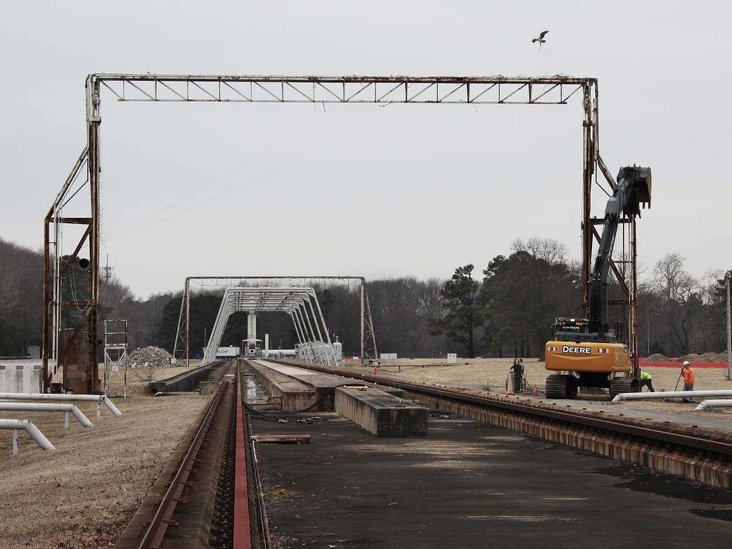A look at part of NASA Langley's ALDF facility before it was demolished on March 10, 2015.